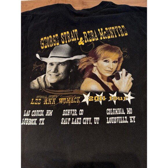 George Strait Reba McIntire with Lee Ann Womack 2011 Tour Tshirt Size XL - Picture 6 of 6